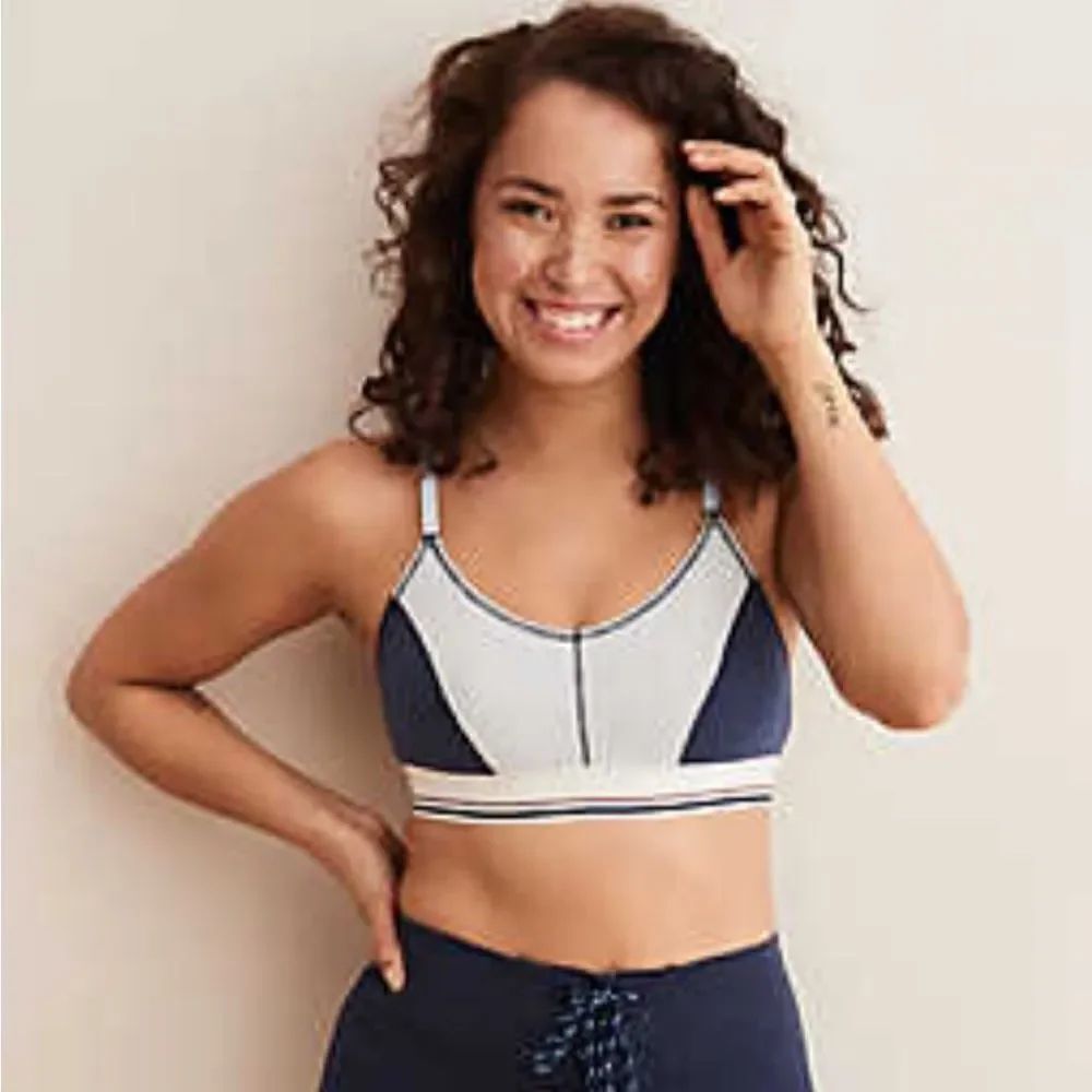 AERIE | SET OF 2 Chill Play Move Bra Tops Bralettes Gray & Blue Women’s Size XL